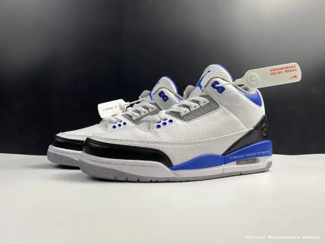 Official Maikesneakers Blue Retro White Air CT8532-040 Jordan 3 0508